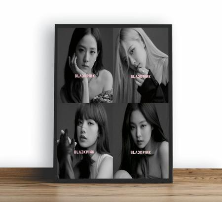 Quadro emoldurado Poster Blackpink K-Pop Cantoras - Quadros A+ Imagem de Quadro emoldurado Poster Blackpink K-Pop Cantoras