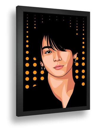 Quadro emoldurado Poster Jungkook Bts Kpop - Quadros A+ Imagem de Quadro emoldurado Poster Jungkook Bts Kpop