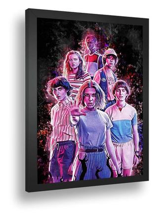 Quadro Emoldurado Poster Stranger Things Seriado Arte 2020 - Quadros A+ Imagem de Quadro Emoldurado Poster Stranger Things Seriado Arte 2020