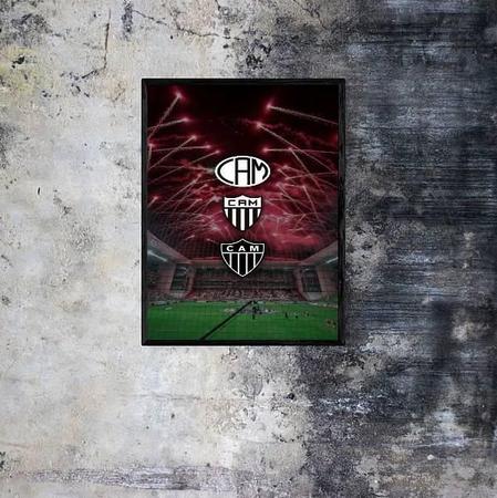 Imagem de Quadro Escudos Atlético Mg 33X24Cm - Com Vidro Moldura Preta