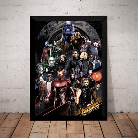 Imagem de Quadro Filme Vingadores Guerra Infinita Arte Avengers