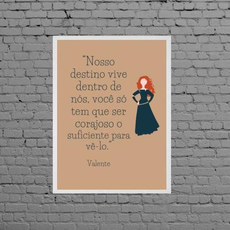 Imagem de Quadro Frase Valente 45x34cm