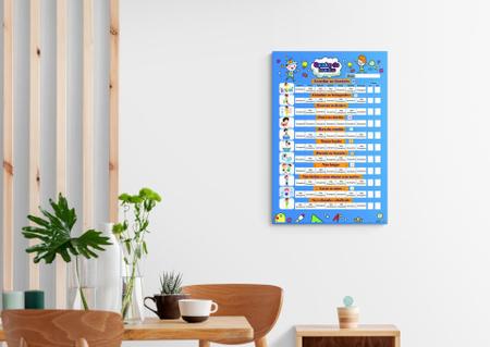 Quadro Incentivo e Tarefas Infantil 60x40cm - Meninos - Jb Criações Imagem de Quadro Incentivo e Tarefas Infantil 60x40cm - Meninos