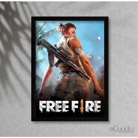 Quadro Jogo Free Fire A5 C/ Moldura E Vidro - elquadro - Quadro Decorativo  - Magazine Luiza