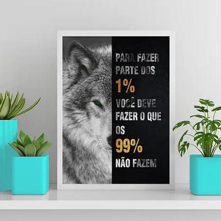 Imagem de Quadro Lobo Empreendedorismo 24X18Cm - Com Vidro Branca