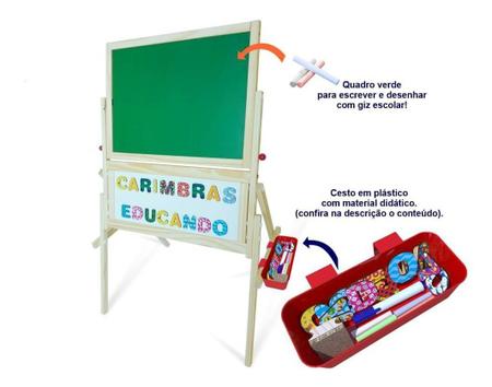 Imagem de Quadro Lousa Infantil Magnetico Educativo Carimbras
