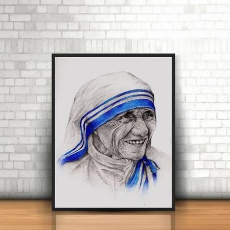 Imagem de Quadro Madre Teresa De Calcutá 33X24Cm - Com Vidro