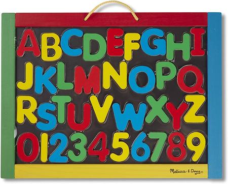 Imagem de Quadro Magnético e Placa Apagamento Seco Melissa & Doug - 36 Ímãs, Giz, Borracha e Caneta