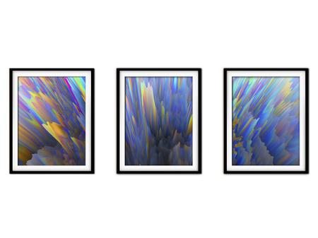 Imagem de Quadro mdf 30x66 abstrato formas abstratas mod 153