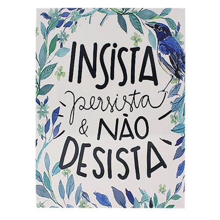 Frase em mdf cru Insista persista não desista