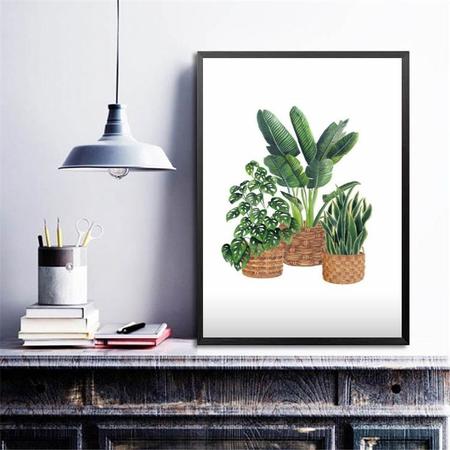 Imagem de Quadro Minimalista Vaso De Plantas 33x24cm