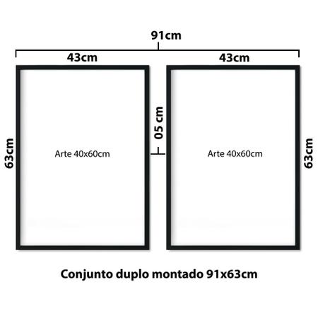 Quadros Decorativos Sala Geométrico Sonhos Abstrato Escritório 43x63cm Com  MolduraSala