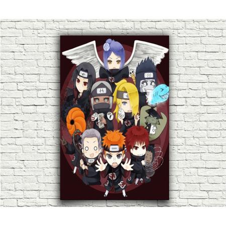 Quadro Decorativo Naruton Akatsuki Símbolo Placa 20x30 cm MDF 3mm 4K