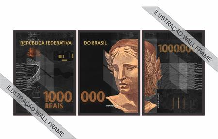 Imagem de Quadro Nota De 1 Milhão De Reais com Moldura e Acrílico