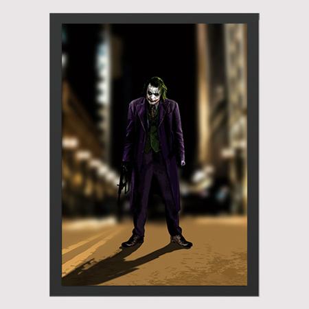 Imagem de Quadro para Quarto Batman B Coringa Heath Ledger 45 x33 A3