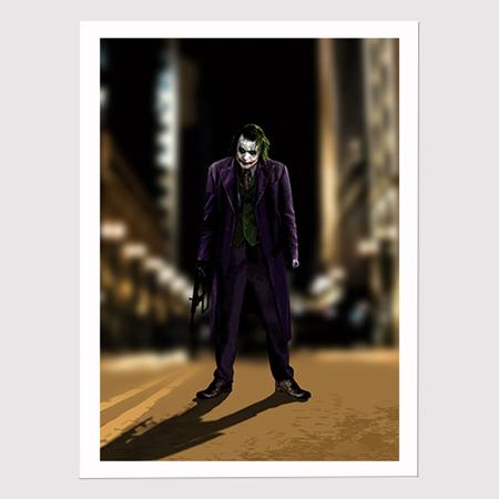 Imagem de Quadro para Quarto Batman B Coringa Heath Ledger 45 x33 A3