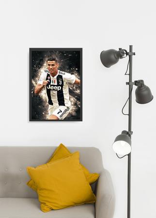 Imagem de Quadro Para Quarto Cristiano Ronaldo CR7 Juventus r 45x33 A3