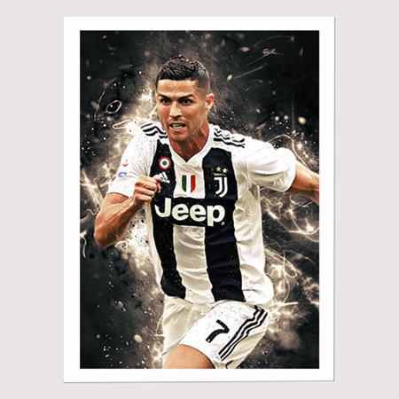 Imagem de Quadro Para Quarto Cristiano Ronaldo CR7 Juventus r 45x33 A3
