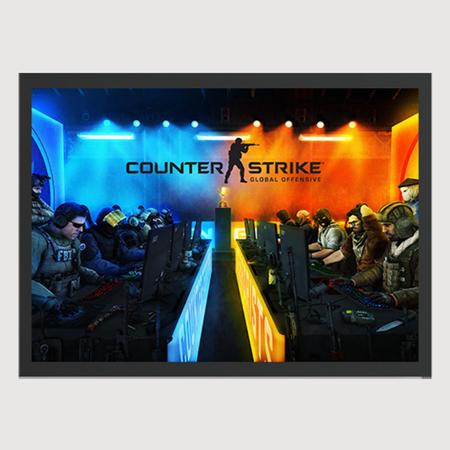 Imagem de Quadro para Quarto CS GO Counter Strike batalha 45x33 A3