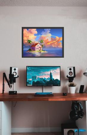Quadro para Quarto Dragonball Casa do Kame 45x33 A3 - Tudo4Home Imagem de Quadro para Quarto Dragonball Casa do Kame 45x33 A3