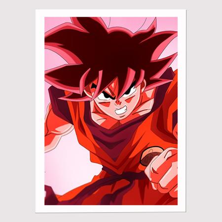 Kit 6 Quadros Dragon Ball Personagens com Moldura e Vidro