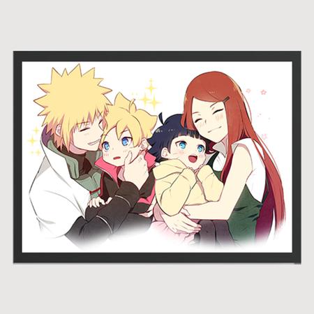 Quadro em MDF Naruto Uzumaki fundo com desenho