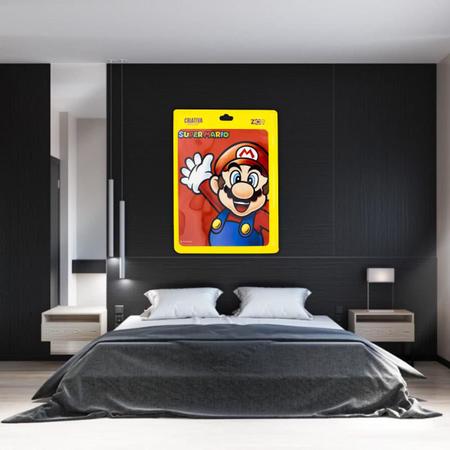 Quadro decorativo Super Mario Pixel Arte Jogo Antigo para sala quarto