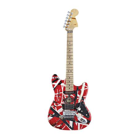 Imagem de Quadro Placa Decorativa Formato - Guitarra Vermelha Halen