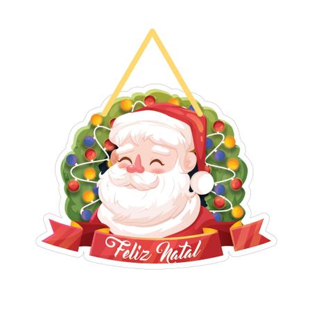 Placa Quadro Decorativo Natal - Ho Ho Ho Papai Noel - Cia Laser