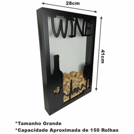 Imagem de Quadro Porta Rolhas de Vinho  - Wine 150 Rolhas
