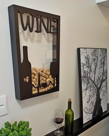 Imagem de Quadro Porta Rolhas de Vinho  - Wine 150 Rolhas