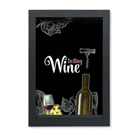 Imagem de Quadro Porta Rolhas/Tampinhas Com Tema Vinhos Wine QPR019