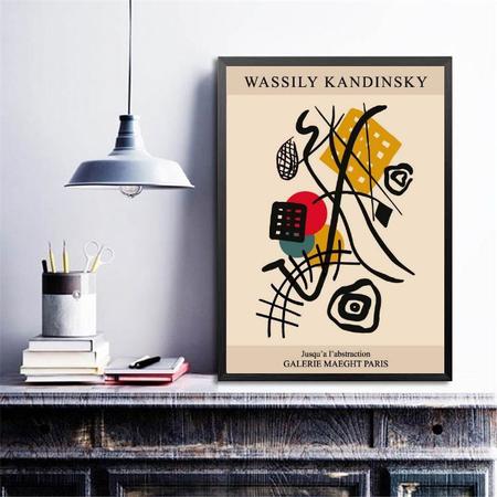 Imagem de Quadro Poster Abstrato Kandinsky 24x18cm - com vidro