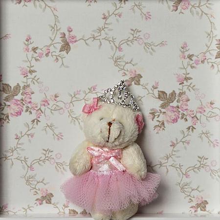 Imagem de Quadro Princesa Strass Ursa Mini Bailarina Quarto Bebê Infantil Menina