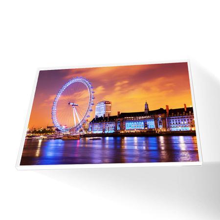 Imagem de Quadro Roda Gigante Londres Canvas Com Vidro