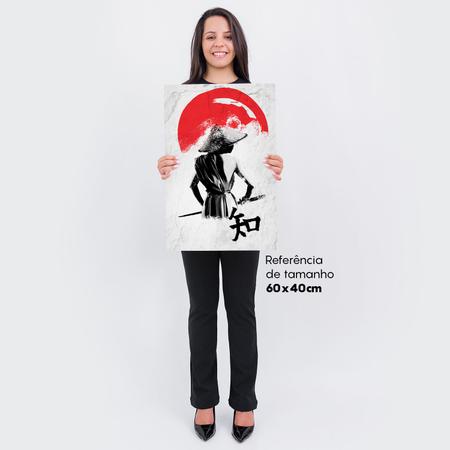 Quadro Samurai Japão Significado Sabedoria Decorativo Moderno Para Escritório Sala Quarto Canvas - Bimper - Quadro Decorativo - Magazine Luiza