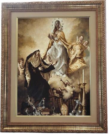 Imagem de Quadro Santa Hildegarda De Bingen, Mod. 02, 53x43cm. Angelus