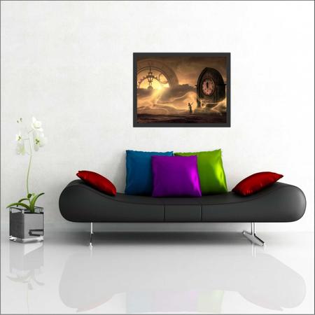 Imagem de Quadro Tempo Relógio Fantasias Decorar Interiores Moldura