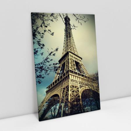 Imagem de Quadro Torre Eiffel Paisagem Ao Entardecer Decorativo Moderno Para Sala - Bimper