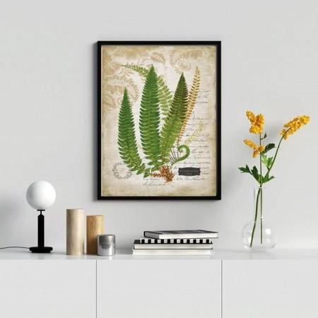 Imagem de Quadro Vintage Botânica Folhas 24x18cm - Vidro