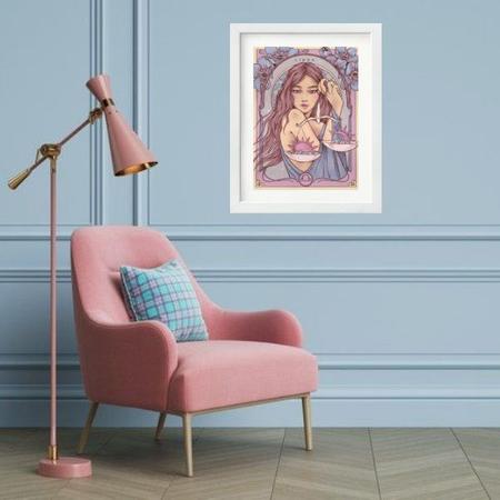 Imagem de Quadro Vintage Signo Libra - 60x48cm