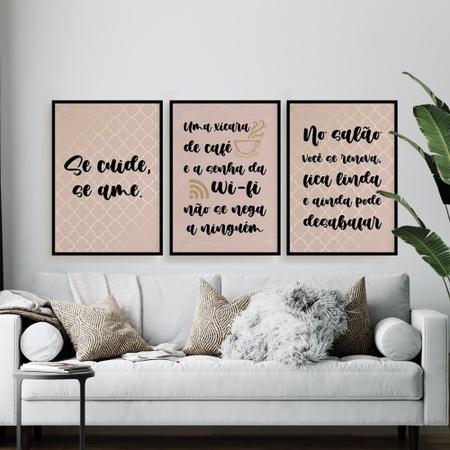 Quadros Cabeleireira Salão Beleza Decoração Frases 6 Peças em Promoção na  Americanas