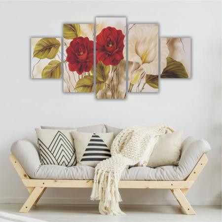 Imagem de Quadros Decorativo Floral Flores Envelhecidas Natureza Morta