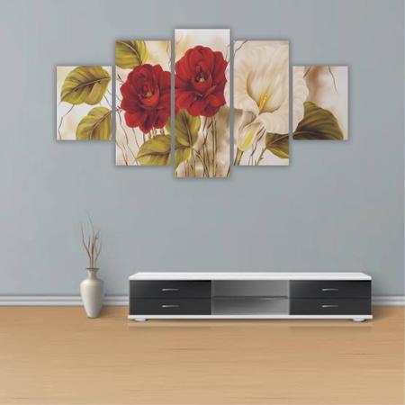 Imagem de Quadros Decorativo Floral Flores Envelhecidas Natureza Morta