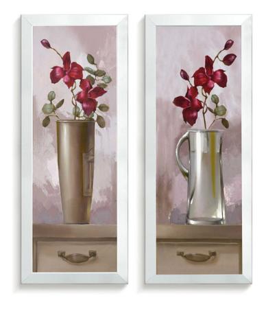 Quadros Decorativo Kit Cozinha Kit Quarto Jarros Flores Rosa - Quadros A+ Imagem de Quadros Decorativo Kit Cozinha Kit Quarto Jarros Flores Rosa