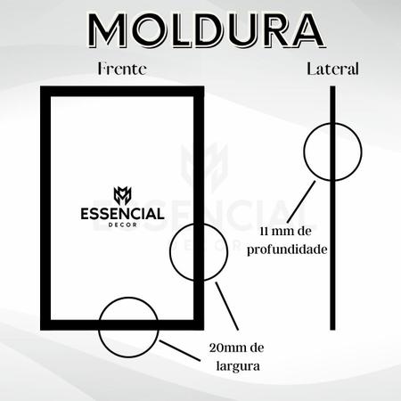 Imagem de Quadros Decorativos Moldura de Madeira 120x60 Motivacional