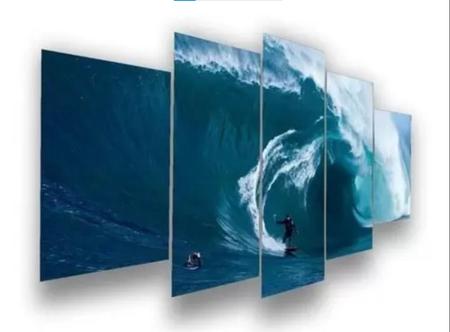 Imagem de Quadros Decorativos Mosaico surf praia mar ondas "