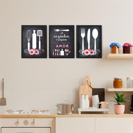 Imagem de Quadros Decorativos Para Cozinha Moldura e Vidro