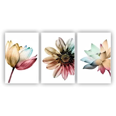 Imagem de Quadros Decorativos quarto Floral Colorido Flores