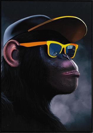 Imagem de Quadros Para Decoração Gangue Dos Macacos Sem Moldura  3 Unidades